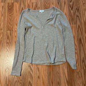 Nordstrom Socialite V Neck Oatmeal Sweater - Lightweight